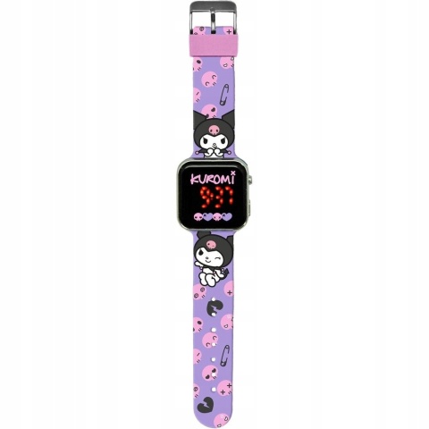 Hello Kitty My melody Kuromi kotek zegarek dziecięcy na rękę cyfrowy LED