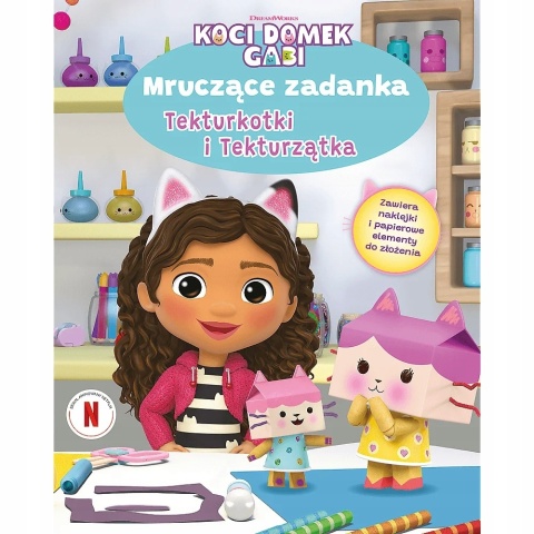 KOCI DOMEK GABI mruczące zadanka kolorowanka naklejki rebusy zadania KOCI DOMEK GABI mruczące zadanka kolorowanka naklejki rebusy zadania