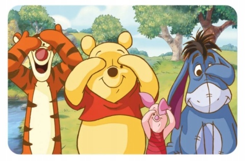 KUBUŚ PUCHATEK I PRZYJACIELE Kłapouchy podkładka na stół biurko 28,5x42cm