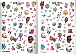 Kolorowanka z naklejkami KOCI DOMEK GABI książecz-kot-ka ponad 100 naklejek