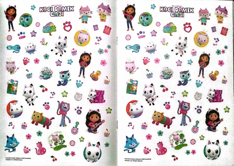 Kolorowanka z naklejkami KOCI DOMEK GABI książecz-kot-ka ponad 100 naklejek