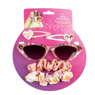 Księżniczki Disney okulary przeciwsłoneczne spinki gumki Blue frotki