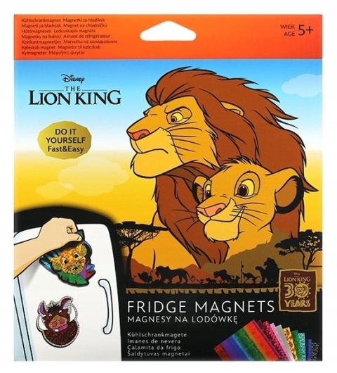Magnesy do tablicy magnetycznej na lodówkę Król lew Simba zrób to sam 4szt Magnesy do tablicy magnetycznej na lodówkę Król lew Simba zrób to sam 4szt