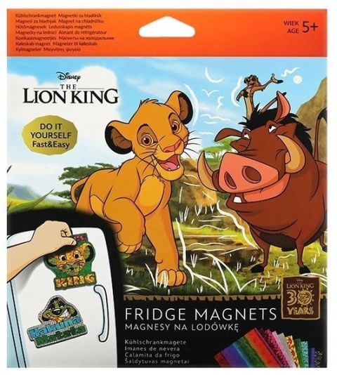 Magnesy do tablicy magnetycznej na lodówkę Król lew Timon Pumba 4szt