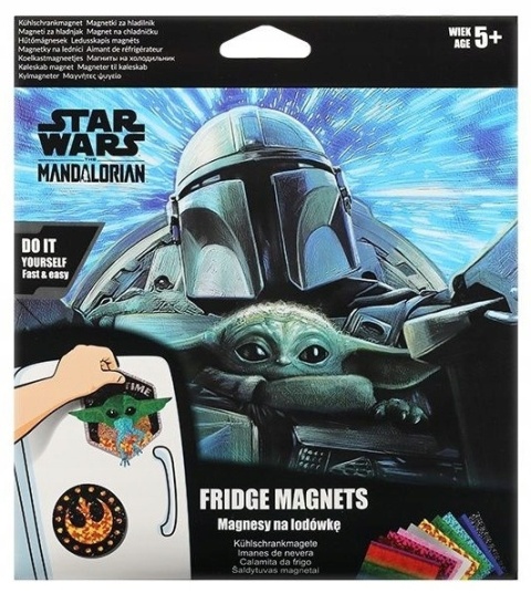 Magnesy do tablicy magnetycznej na lodówkę Star Wars Mandalorian 4 szt