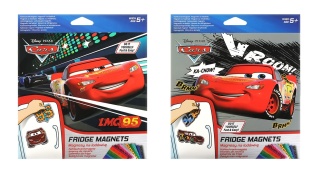 Magnesy do tablicy magnetycznej na lodówkę hand made Auta Cars Zygzak 4szt