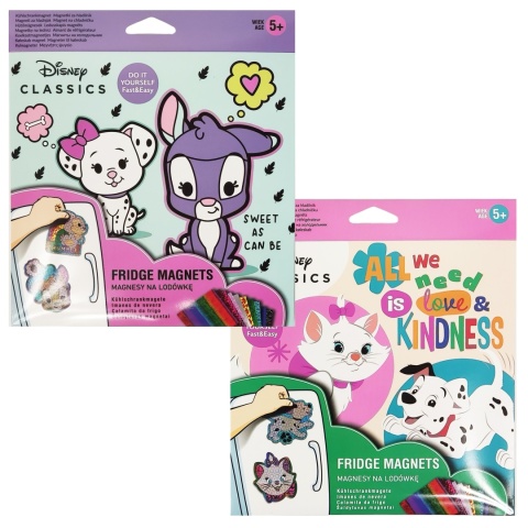 Magnesy do tablicy na lodówkę hand made zrób to sam BAMBI KOTKA MARIE 4szt