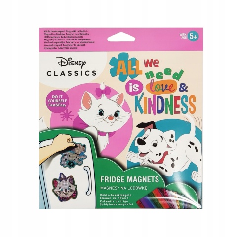 Magnesy do tablicy na lodówkę hand made zrób to sam BAMBI KOTKA MARIE 4szt