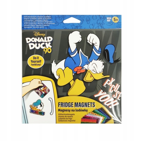 Magnesy do tablicy na lodówkę hand made zrób to sam KACZOR DONALD 4szt