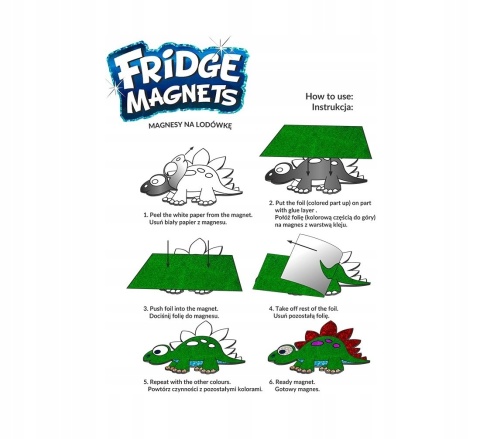 Magnesy do tablicy na lodówkę hand made zrób to sam KRAINA LODU 4szt