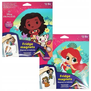 Magnesy do tablicy na lodówkę hand made zrób to sam Księżniczki Disney 4szt