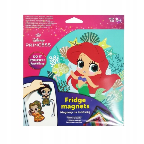 Magnesy do tablicy na lodówkę hand made zrób to sam Księżniczki Disney 4szt