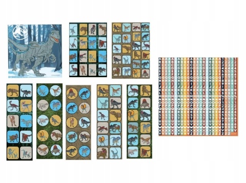 Naklejki nalepki w pudełku PARK JURAJSKI JURASSIC WORLD 1000 szt