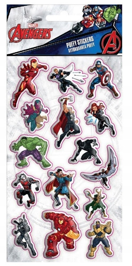 Naklejki nalepki wypukłe puffy Avengers Hulk Kapitan Ameryka Thor Iron Man Naklejki nalepki wypukłe puffy Avengers Hulk Kapitan Ameryka Thor Iron Man