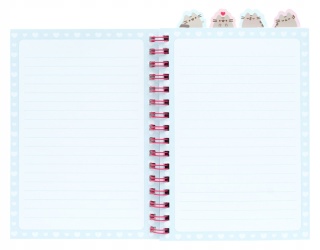 Notatnik pamiętnik kołonotatnik z zakładkami kot Pusheen chmurka słoneczko
