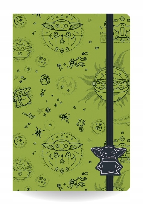 Notatnik pamiętnik z gumką 80k A5 Star Wars Mandalorian Grogu