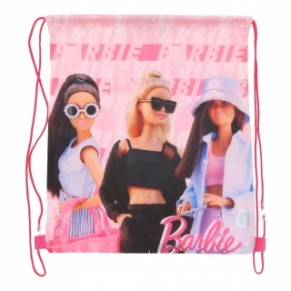 Plecak worek sportowy na buty kapcie BARBIE 40x34 cm