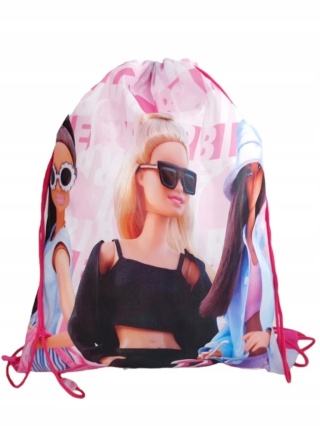 Plecak worek sportowy na buty kapcie BARBIE 40x34 cm