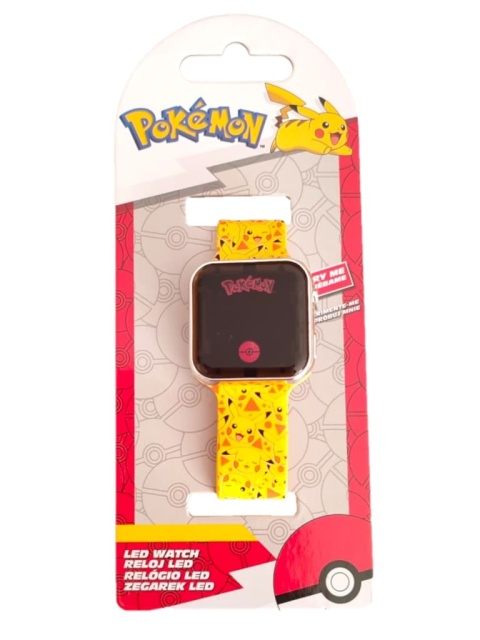 Pokemon Pikachu zegarek dziecięcy na rękę cyfrowy LED