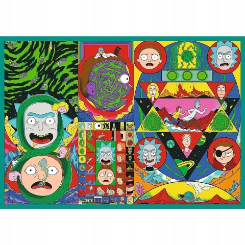 Puzzle Rick i Morty Zakręcony świat 4w1 4 x 250 el 4x250 13338