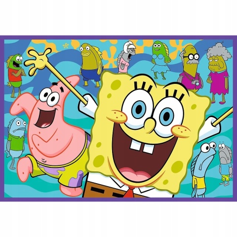 Puzzle Szalony świat SpongeBob Kanciastoporty 4w1 4 x 250 el 4x250 13342