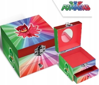 Szkatułka pudełko na biżuterię z lusterkiem i szufladką PJMASKS PIDŻAMERSI