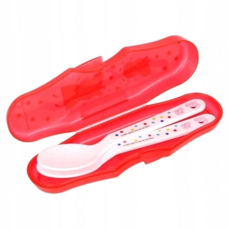 Sztućce plastikowe w etui 2x łyżeczka świnka Peppa George