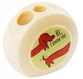 Temperówka strugaczka podwójna z pojemnikiem pies PIESEK jamnik 1 szt