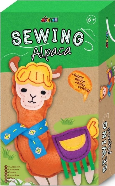 Zestaw do szycia DIY Uszyj maskotka LAMA ALPACA 22x14cm AVENIR