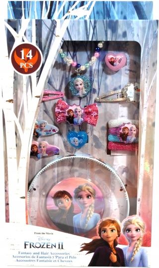 Zestaw do włosów spinki gumki opaska lusterko korale Kraina Lodu Frozen
