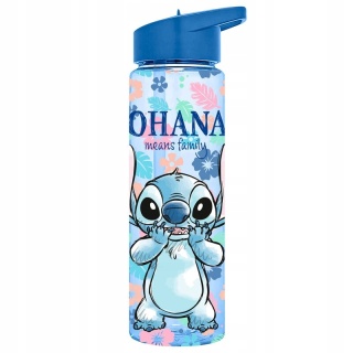 Bidon Stich ze słomką i ustnikiem Lilo i Stitch kwiaty 600 ml
