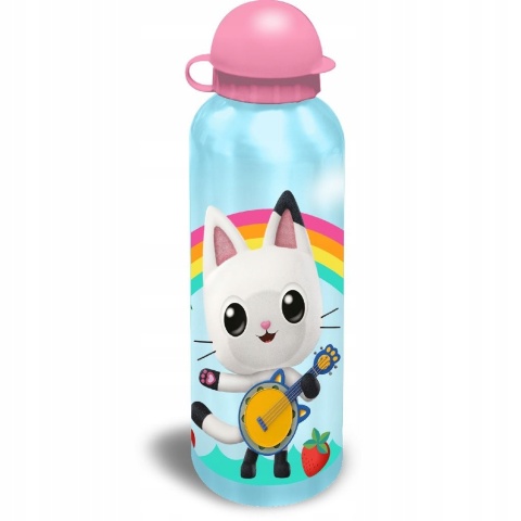 Bidon aluminiowy z ustnikiem KOCI DOMEK GABI 500ml