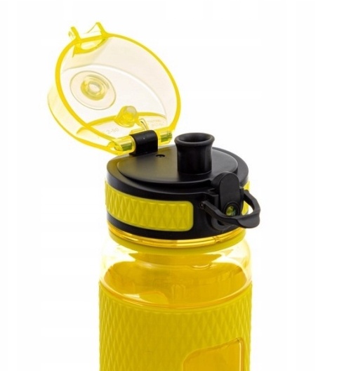 Bidon butelka z ustnikiem i sitkiem Astra tritan żółty 400ml