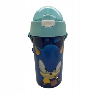 Bidon kubek ze słomką SONIC jeż pasek 500 ml