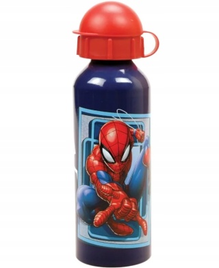 Bidon na wodę aluminiowy z ustnikiem SPIDERMAN 520 ML