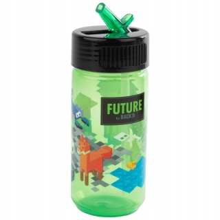 Bidon ze słomką i ustnikiem na wodę PIXEL game 330 ml