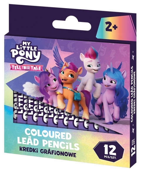 Kredki 12 kolorów z glinki kaolinowej grafionowe Astra MY LITTLE PONY