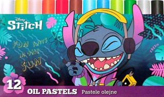 Kredki Pastele olejne 12 kolorów LILO I STITCH
