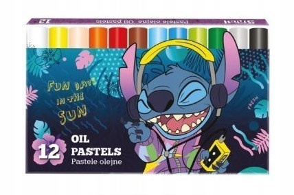 Kredki Pastele olejne 12 kolorów LILO I STITCH