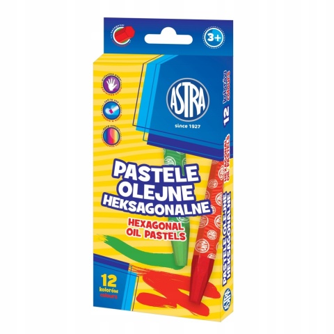 Kredki Pastele olejne heksagonalne Astra 12 szt.