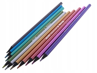Kredki ołówkowe 10 kolorów metaliczne Colorino