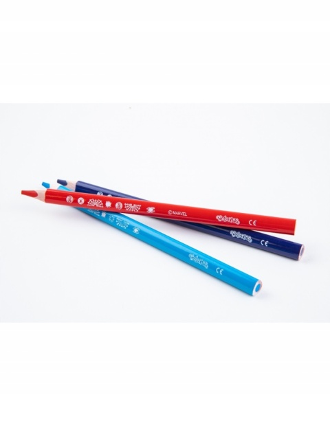 Kredki ołówkowe JUMBO grube 12 +1 kol. temperówka SPIDERMAN Colorino Kredki ołówkowe JUMBO grube 12 +1 kol. temperówka SPIDERMAN Colorino