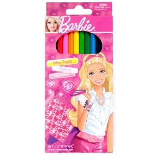 Kredki ołówkowe heksagonalne 12 kol Barbie