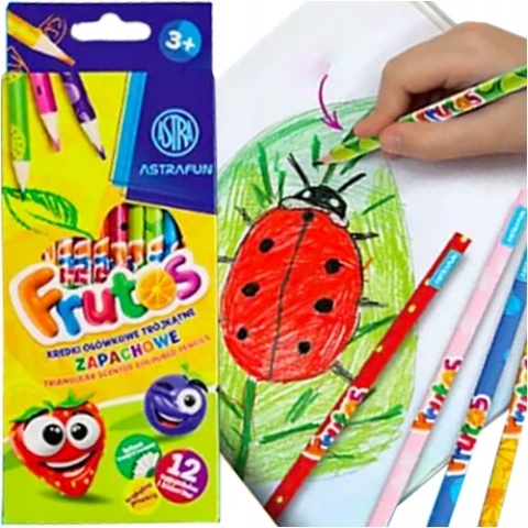 Kredki ołówkowe okrągłe zapachowe Frutos 12 kol Astra