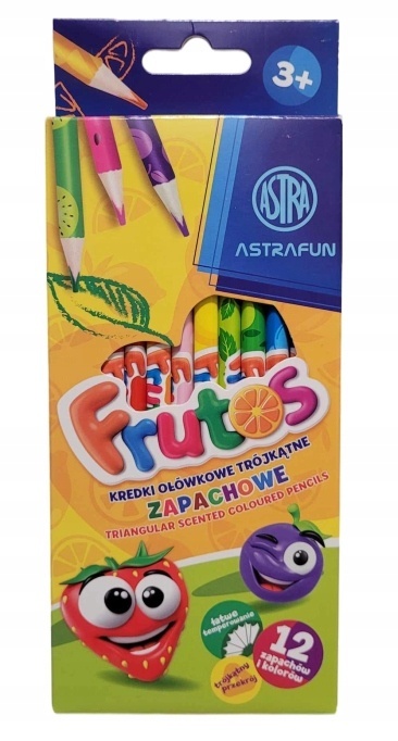Kredki ołówkowe okrągłe zapachowe Frutos 12 kol Astra