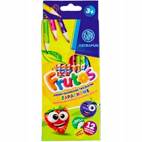 Kredki ołówkowe okrągłe zapachowe Frutos 12 kol Astra