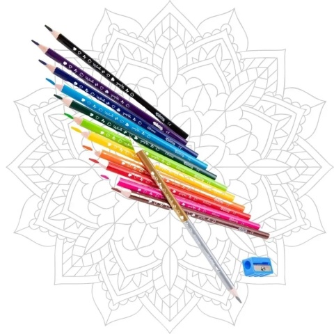 Kredki ołówkowe trójkątne 12 +1 kol MYSZKA MINNIE