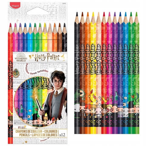 Kredki ołówkowe trójkątne 12 kol HARRY POTTER
