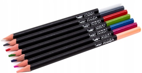 Kredki ołówkowe trójkątne w metalowym pudełku 36 kolorów KIDEA
