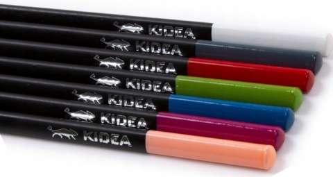 Kredki ołówkowe trójkątne w metalowym pudełku 36 kolorów KIDEA